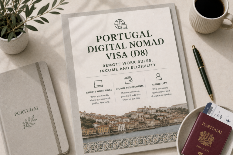 Portugal Digital Nomad Visa (D8) 2026: Remote Work Rules, Income & Eligibility