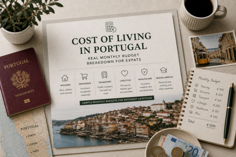 Cost of Living in Portugal (2026): Real Monthly Budget Breakdown for Expats