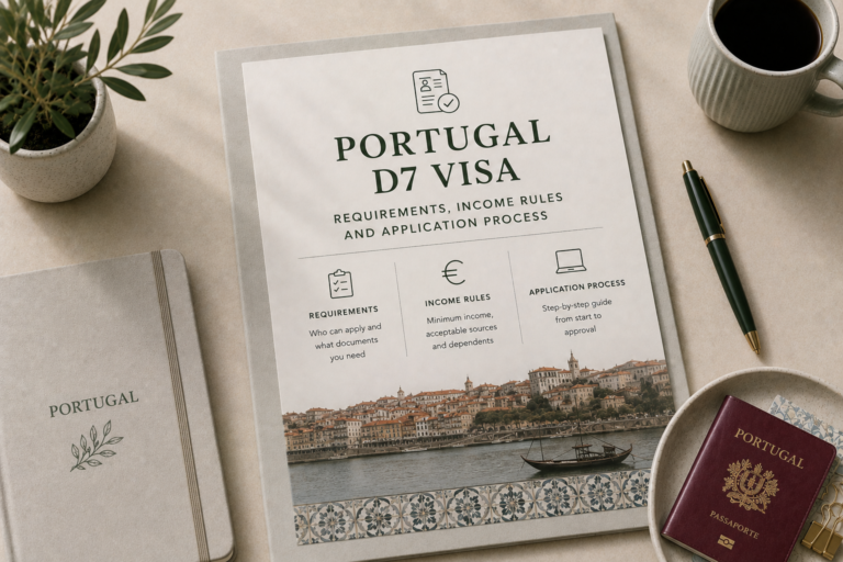 Portugal D7 Visa (2026): Requirements, Income Rules & Application Process